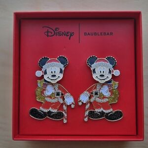 Disney BaubleBar Mickey Mouse Christmas Dangle Earrings